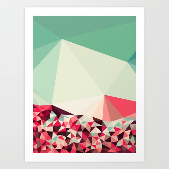 Poppy Field Tris Art Print