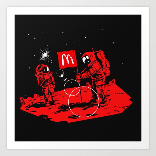 First we take Manhattan, Then we take Mars Art Print