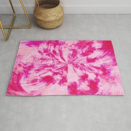 Hot Pink Tie Dye Splash Abstract Artwork Rug