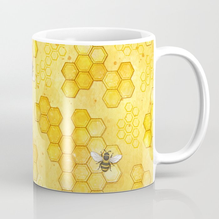 Meant to Bee - Honey Bees Pattern Coffee Mug