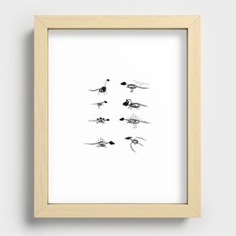 Scribble Dinos Recessed Framed Print