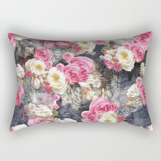 Blurry Floral Rectangular Pillow