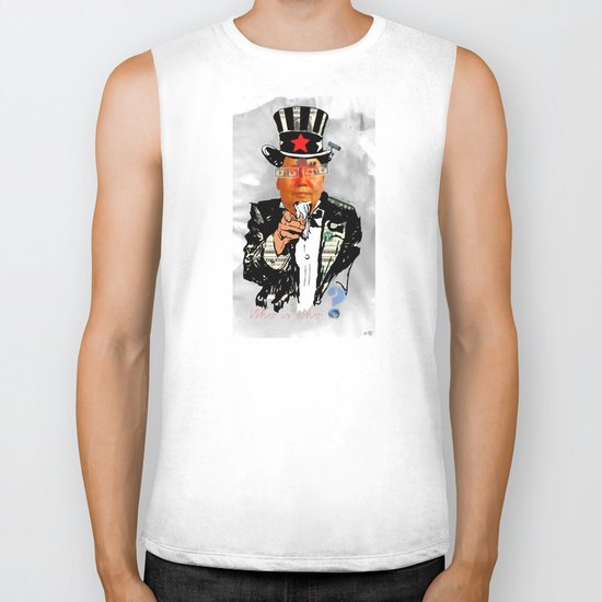 Uncle Mao Collage Biker Tank
