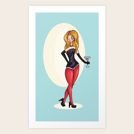 Retro Pin-Up Art Print