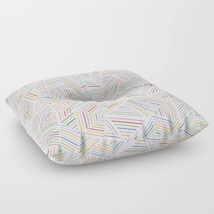 Abstraction Linear Rainbow Floor Pillow