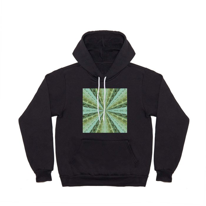 Blooming Water Crystals - turquoise green blue white gold geometric pattern  Hoody