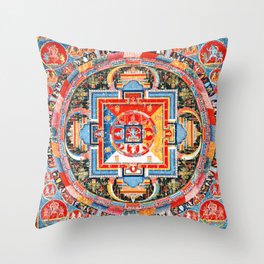 Mandala Buddhist 6 Throw Pillow