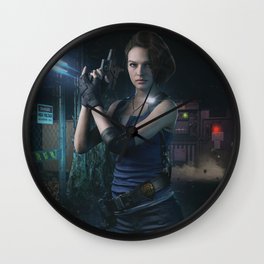 Jill Valentine And Weapons Wall Clock