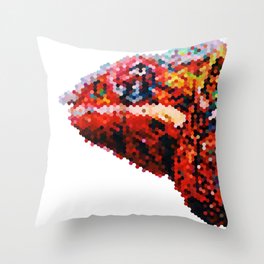 Low Poly Iguana Design Throw Pillow
