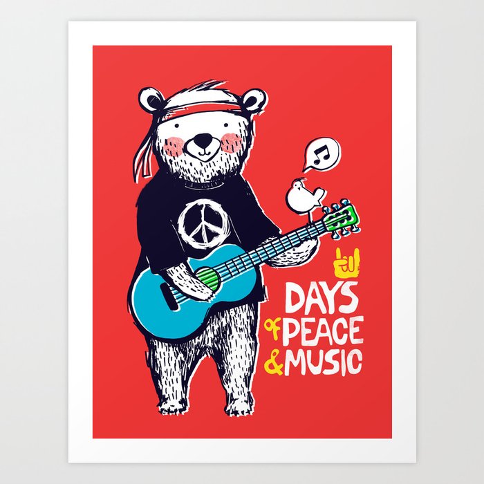 Days Of Peace & Music Art Print
