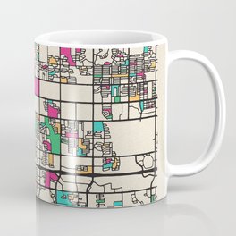 Colorful City Maps: Mesa, Arizona Coffee Mug | Map, Downtown, Minimalist, Colorful, Love, Unitedstates, City, Az, Mesa, Street 