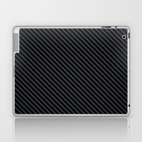Black Color Line Design  Laptop & iPad Skin