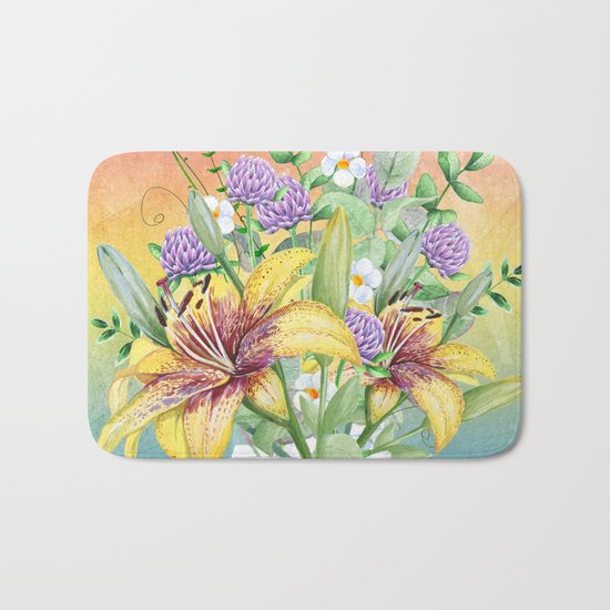 Flowers bouquet #17 Bath Mat