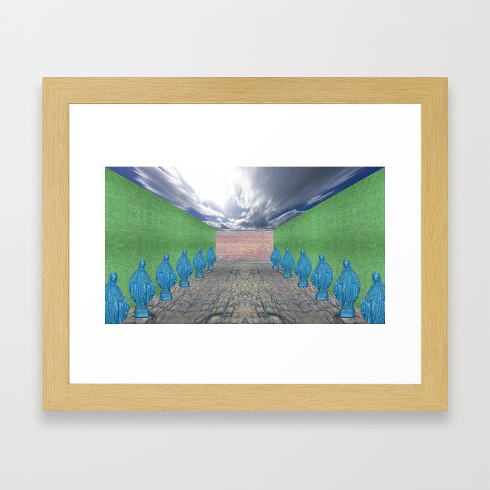 Dead End Road in the Valley of Green Framed Art Print