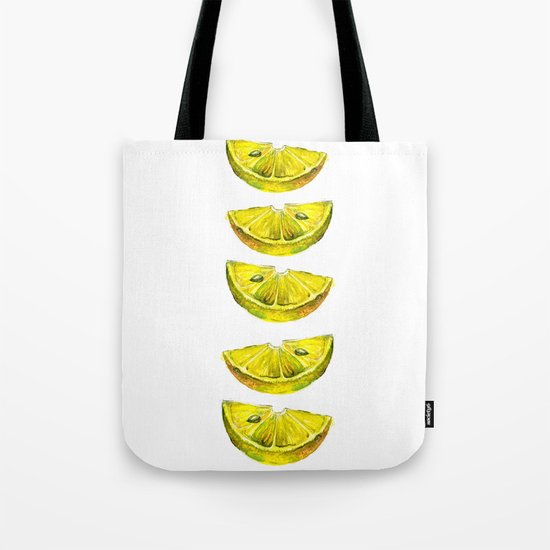 Lemon Slices White Tote Bag