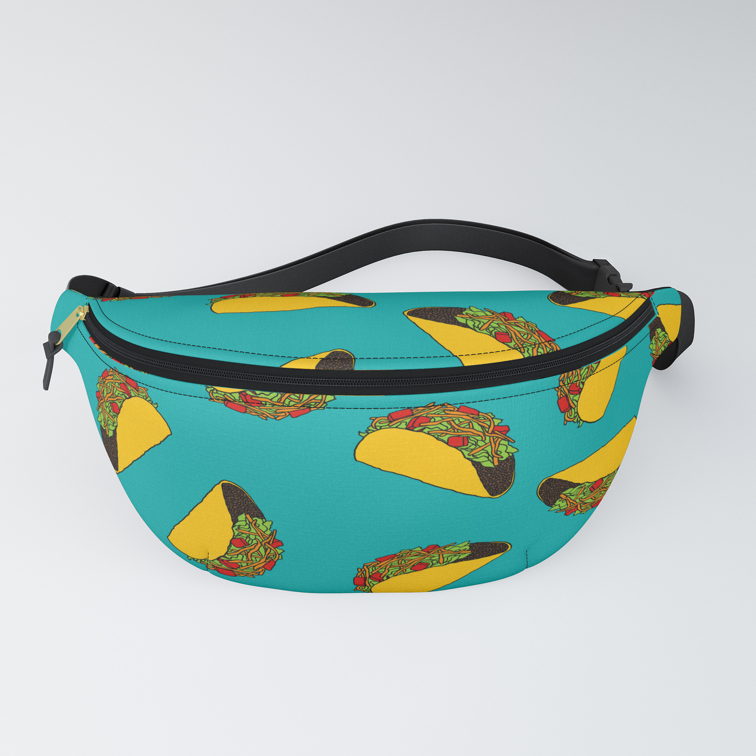 teal fanny pack