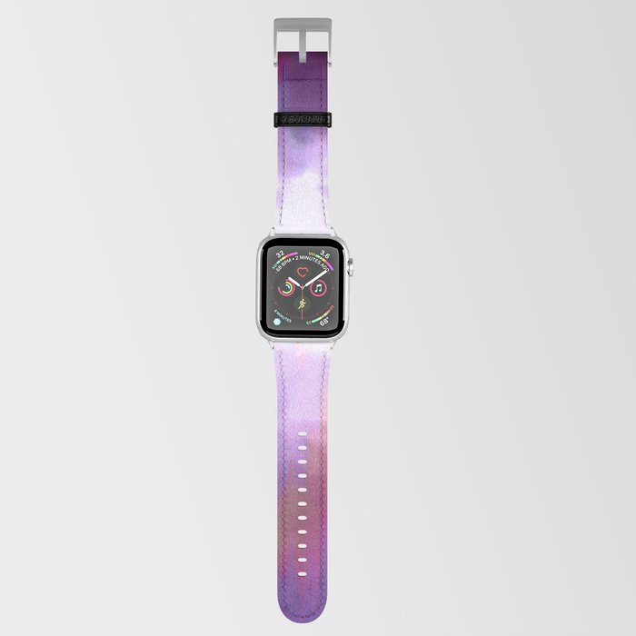 Pink Violet Lavender Abstract Watercolor Ombre Brushstrokes Apple Watch Band