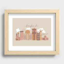 Birmingham Skyline Recessed Framed Print