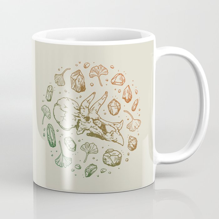 Triceratops Rocks! | Leaf Green & Pumpkin Spice Ombré Coffee Mug