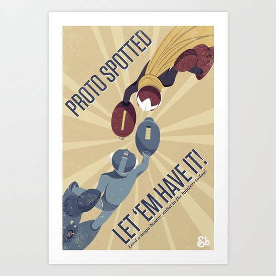Megaman Protoganda Art Print