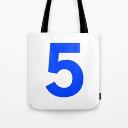 Number 5 (Blue & White) Tote Bag