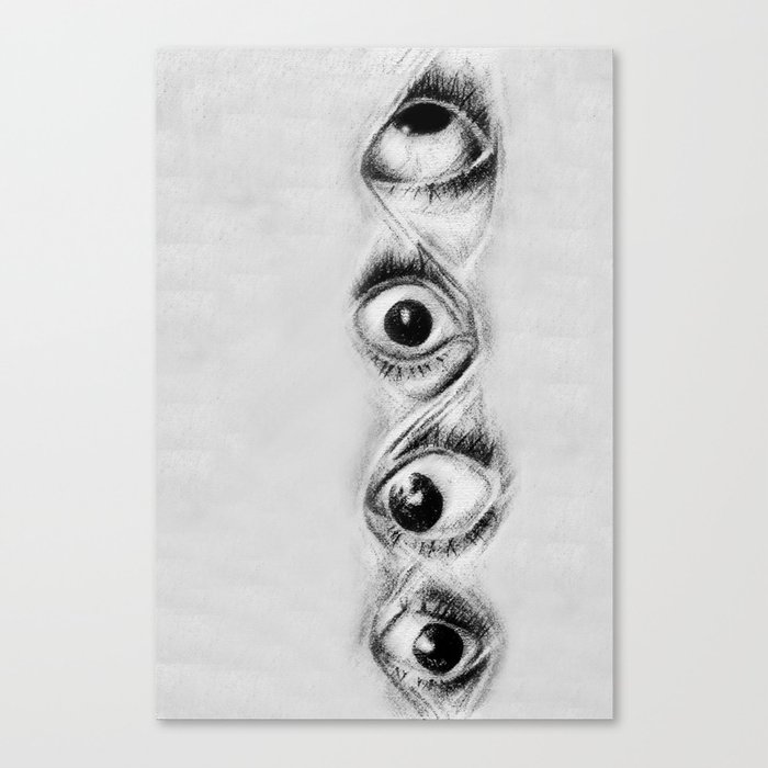 Single Filed Stretched Eyes Canvas Print
