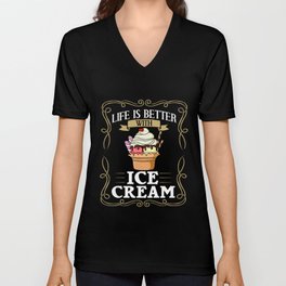 Ice Cream Roll Maker Truck Recipes V Neck T Shirt