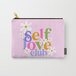 Self-Love Club with Daisies Carry-All Pouch