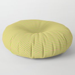 [ Thumbnail: Light Salmon and Green Colored Pattern of Stripes Floor Pillow ]
