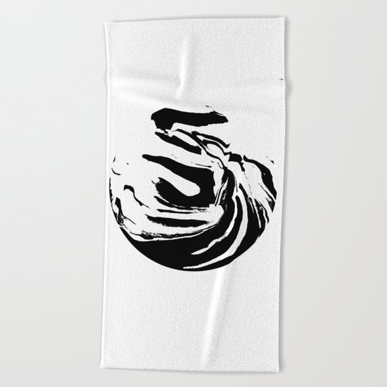 World's Threshold Black and White Marbling, Marbles Lost Beach Towel