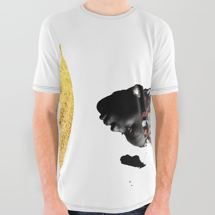 Africa Map Afrocentric Black Woman Portrait All Over Graphic Tee