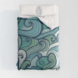 Intertwined Waves Comforter