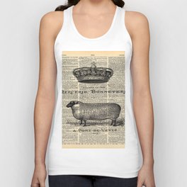 french dictionary print jubilee crown western country farm animal sheep Tank Top