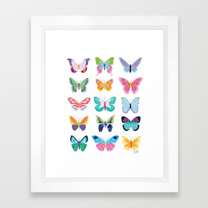 Colorful Butterflies  Framed Art Print