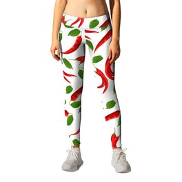 Red Chilly Peppers Leggings | Cooking, Graphicdesign, Spice, Digital, Pattern, Red, Chillypeppers, Redchillypeppers 