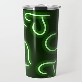 Neon Hearts Green Travel Mug