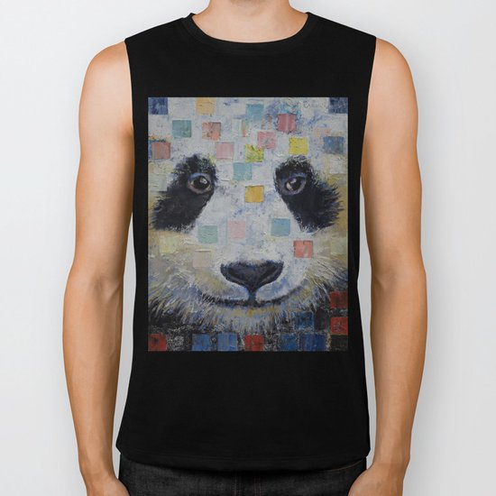 Panda Checkers Biker Tank