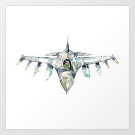 Fighter jet aircraft print plane Art Print