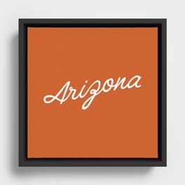 Arizona Script Framed Canvas