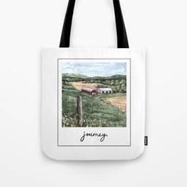 Rustic Landscape and Barn Photo, Journey Tote Bag