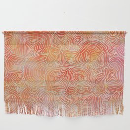 Grapefruit and Tangerine bubble pattern Wall Hanging