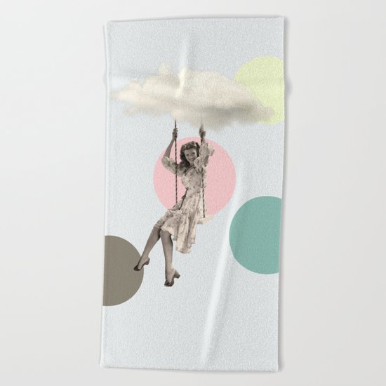 cloudy day Beach Towel