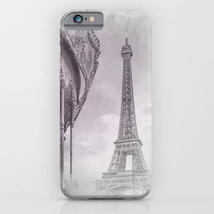 Typical Paris | grey/pink watercolor iPhone Case