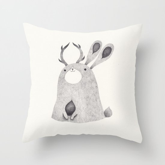jackalope Throw Pillow