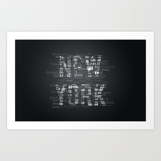 New York Words Art Print