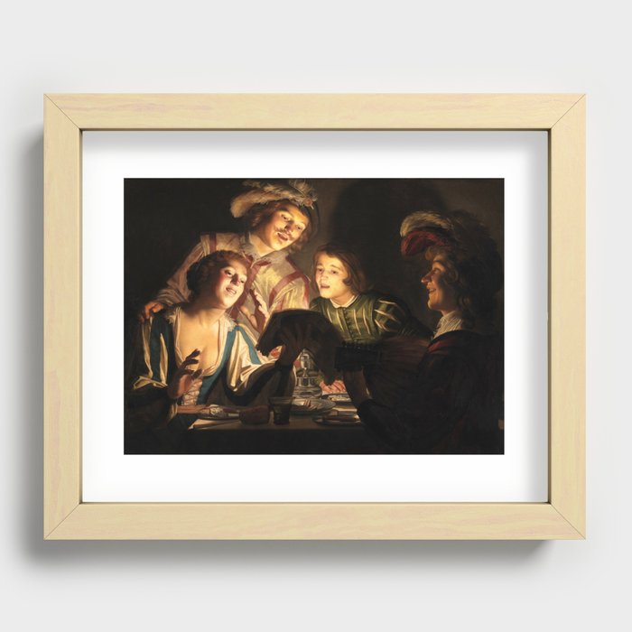 Musical Group by Candlelight, 1623 by Gerard van Honthorst Recessed Framed Print