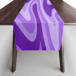 Mid Century Modern Liquid Abstract // Purple and Lavender Table Runner