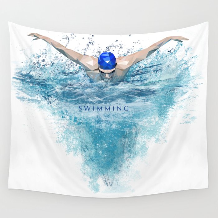 Swimming Wall Tapestry