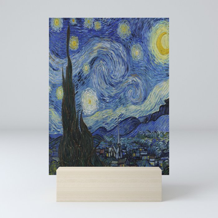 Starry Night  by Vincent van Gogh. Mini Art Print