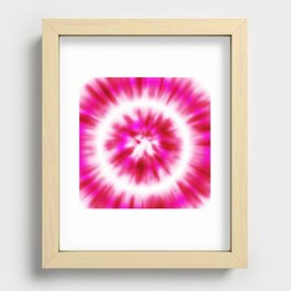 Pink White Tie Dye Recessed Framed Print